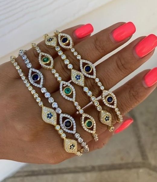gold filled evil eye bracelet 3mm bezel tennis chain slider box chain adjusted fashion women girl jewelry, Golden;silver
gold filled evil eye bracelet 3mm bezel tennis chain slider box chain adjusted fashion women girl jewelry, Golden;silver