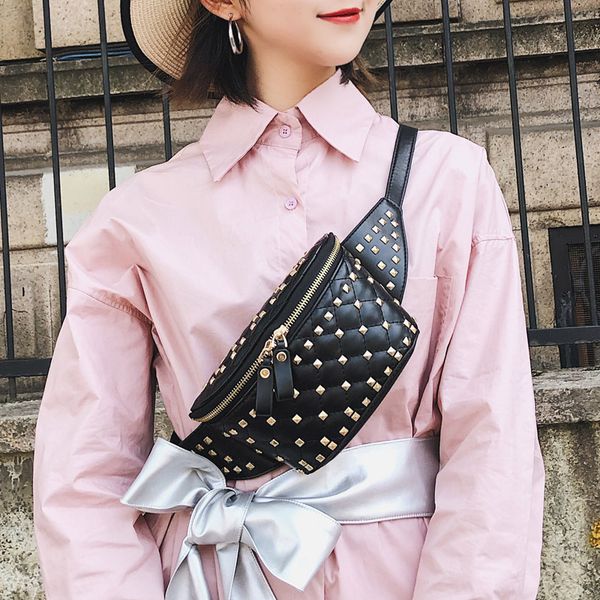 fashion women fanny pack rivets soft leather waist bag for women bananka belt chest bag female hip bum leg bags
fashion women fanny pack rivets soft leather waist bag for women bananka belt chest bag female hip bum leg bags