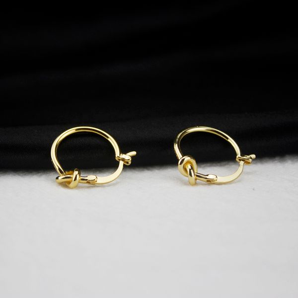woman 18k gold knotted stud hoop earrings for women ins t show jewelry quality, Golden
woman 18k gold knotted stud hoop earrings for women ins t show jewelry quality, Golden