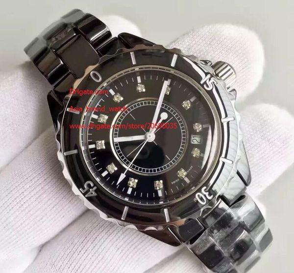 factory supplier wristwatches ceramic 38mm black dial diamond automatic movement date mens womens wrist watch watches, Slivery;brown
factory supplier wristwatches ceramic 38mm black dial diamond automatic movement date mens womens wrist watch watches, Slivery;brown