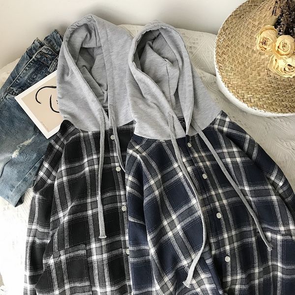 spring new plaid shirt men fashion retro casual shirt man streetwear hip hop loose long-sleeved trend hooded male, White;black
spring new plaid shirt men fashion retro casual shirt man streetwear hip hop loose long-sleeved trend hooded male, White;black