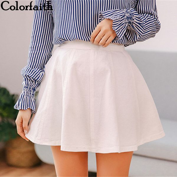 colorfaith 2019 women casual denim a-line skirt flared mini skirt spring summer pleated skater steetwear high waist sk5803, Black
colorfaith 2019 women casual denim a-line skirt flared mini skirt spring summer pleated skater steetwear high waist sk5803, Black