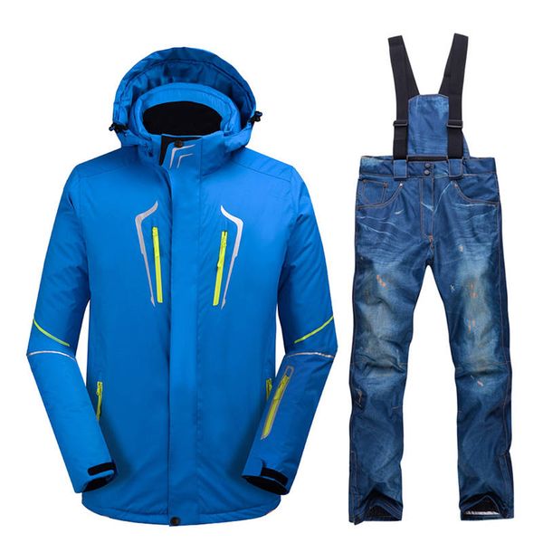 30 men's snow suit snowboard suit outdoor snowproof waterproof winter ski jacket + denim super warm bib pants
30 men's snow suit snowboard suit outdoor snowproof waterproof winter ski jacket + denim super warm bib pants