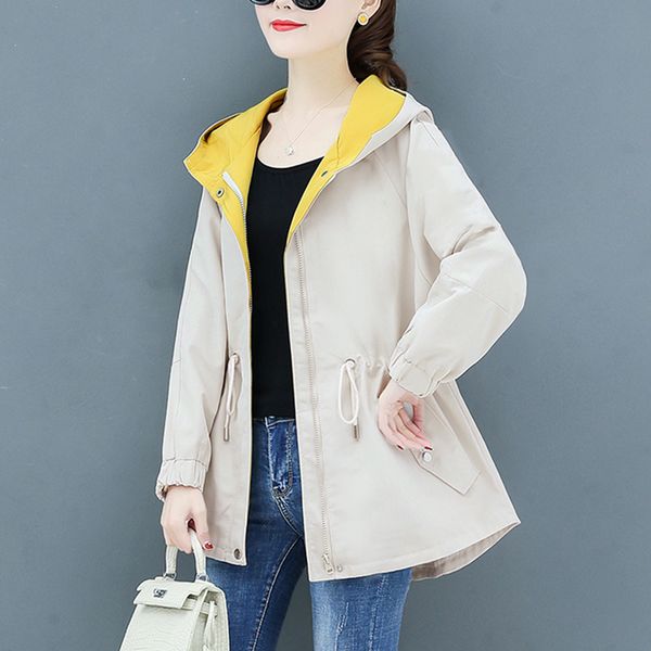 women's trench coats coat womens 2021 spring autumn hoodies plus size slim students baseball clothes medium length windbreaker, Tan;black
women's trench coats coat womens 2021 spring autumn hoodies plus size slim students baseball clothes medium length windbreaker, Tan;black