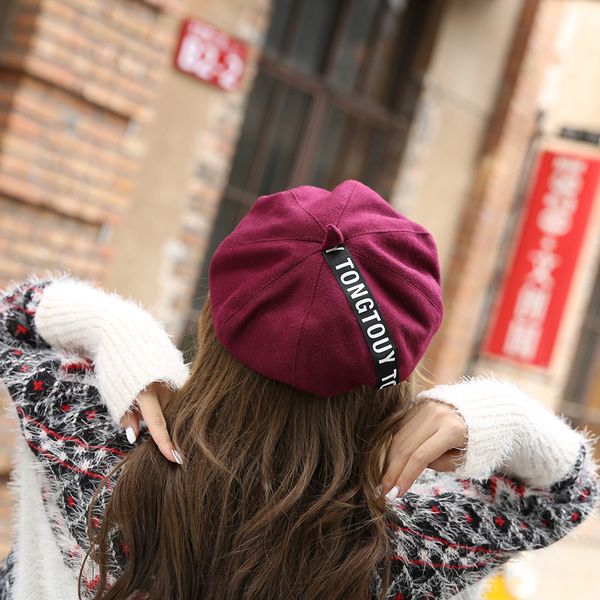 sterbakov fashion brand felt hat beret women's hat leather feather beret girl knit girl spring and autumn ladies, Blue;gray
sterbakov fashion brand felt hat beret women's hat leather feather beret girl knit girl spring and autumn ladies, Blue;gray