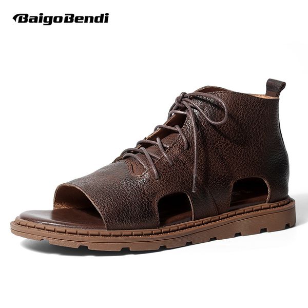 recommend mens casual sandals rome style genuine leather lace up sandals beach shoes man summer casual combat shoes, Black
recommend mens casual sandals rome style genuine leather lace up sandals beach shoes man summer casual combat shoes, Black