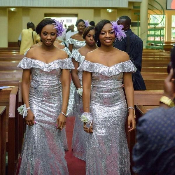 silver sequined bridesmaid dresses for wedding plus size off shoulder mermaid maid of honor gowns south african bridesmaid dress, White;pink
silver sequined bridesmaid dresses for wedding plus size off shoulder mermaid maid of honor gowns south african bridesmaid dress, White;pink