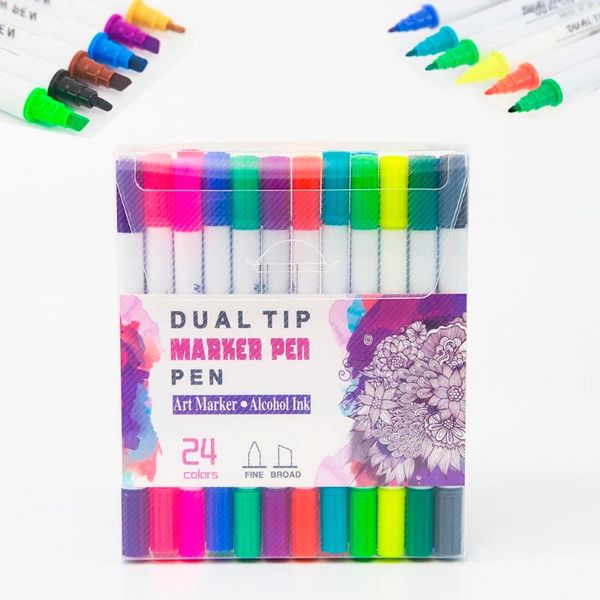 24 color markers,calligraphy pen, fine tip marker pens,watercolor dual tip pen for coloring books,lettering,highlighter pens
24 color markers,calligraphy pen, fine tip marker pens,watercolor dual tip pen for coloring books,lettering,highlighter pens