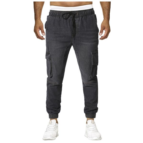 men's casual fashion simple pockets elasticated solid color trousers pants sweatpants joggers streetwear pantalon homme hip hop, Black
men's casual fashion simple pockets elasticated solid color trousers pants sweatpants joggers streetwear pantalon homme hip hop, Black