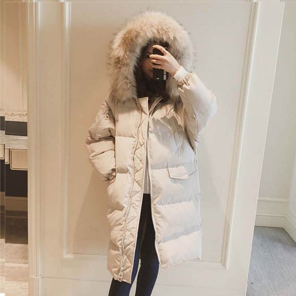 fashion streetwear large fur winter coat thicken parka women winter x-long thin cotton coat down jacket ladies down parka, Black
fashion streetwear large fur winter coat thicken parka women winter x-long thin cotton coat down jacket ladies down parka, Black