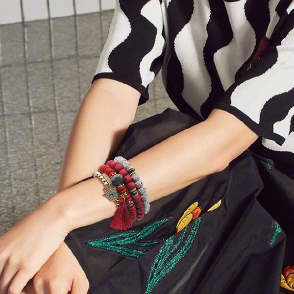 ebady line tassel actress moon bodhi multi-layer bracelet mathma's buddha hand blue eye bracelet, Black
ebady line tassel actress moon bodhi multi-layer bracelet mathma's buddha hand blue eye bracelet, Black