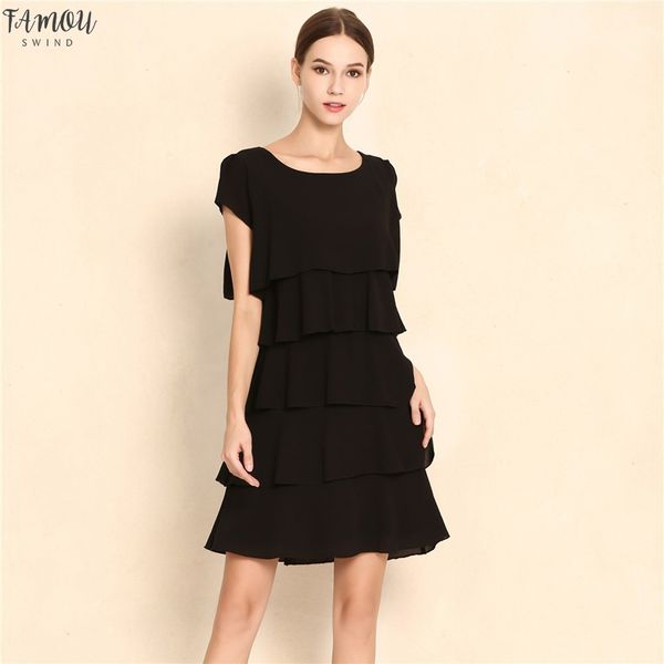 summer elegant chiffon dress casual women cascading ruffle robe short sleeves cake dresses plus size s-5xl, Black;gray
summer elegant chiffon dress casual women cascading ruffle robe short sleeves cake dresses plus size s-5xl, Black;gray