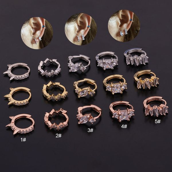 1pc 8mm stainless steel with cz hoop cartilage helix daith rook lobe earring ear piercing jewelry, Golden;silver
1pc 8mm stainless steel with cz hoop cartilage helix daith rook lobe earring ear piercing jewelry, Golden;silver