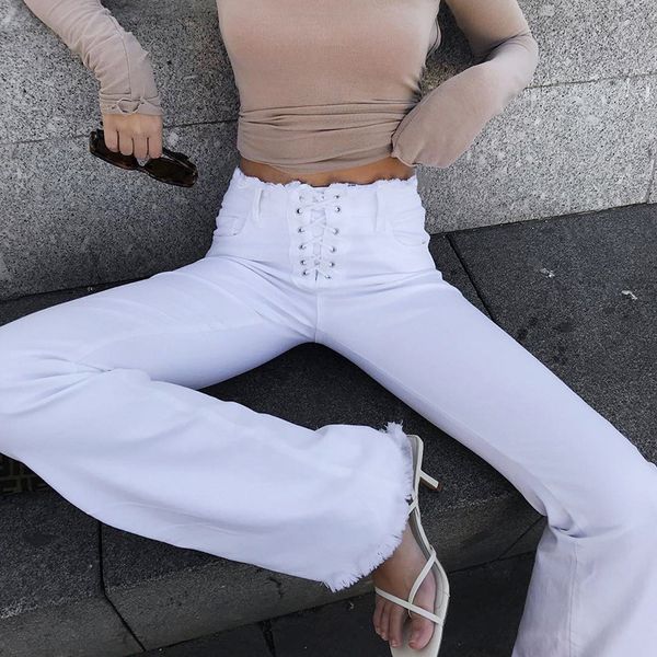 autumn fall high waist jeans bell bottoms flare pants women denim lace up bandage hollow out ripped tassels trousers whp7280w07, Blue
autumn fall high waist jeans bell bottoms flare pants women denim lace up bandage hollow out ripped tassels trousers whp7280w07, Blue