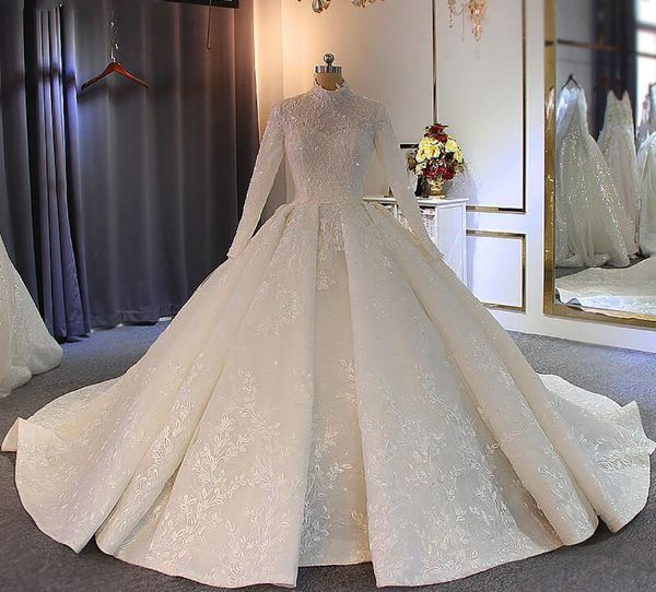 vintage lace applique ball gown wedding dresses high neck plus size bridal dress long sleeves wedding gowns, White
vintage lace applique ball gown wedding dresses high neck plus size bridal dress long sleeves wedding gowns, White