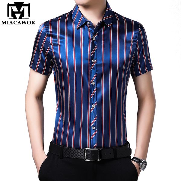 men's casual shirts 2021 summer short sleeve shirt men slim fit fashion striped dress camiseta masculina clothes c656, White;black
men's casual shirts 2021 summer short sleeve shirt men slim fit fashion striped dress camiseta masculina clothes c656, White;black