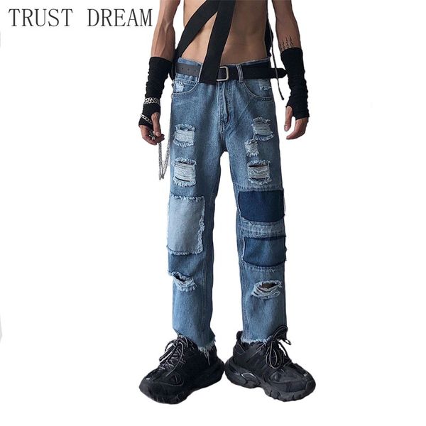 men's jeans hip hop ins style men hole straight loose patchwork pants man personal male amazing spring summer jean, Blue
men's jeans hip hop ins style men hole straight loose patchwork pants man personal male amazing spring summer jean, Blue