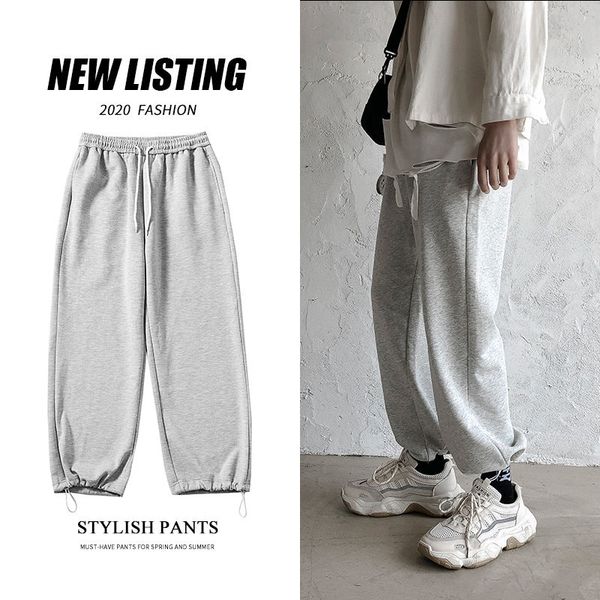 cotton sweatpants men's fashion solid color casual pants men streetwear joggers track pants wild loose straight trousers mens, Black
cotton sweatpants men's fashion solid color casual pants men streetwear joggers track pants wild loose straight trousers mens, Black
