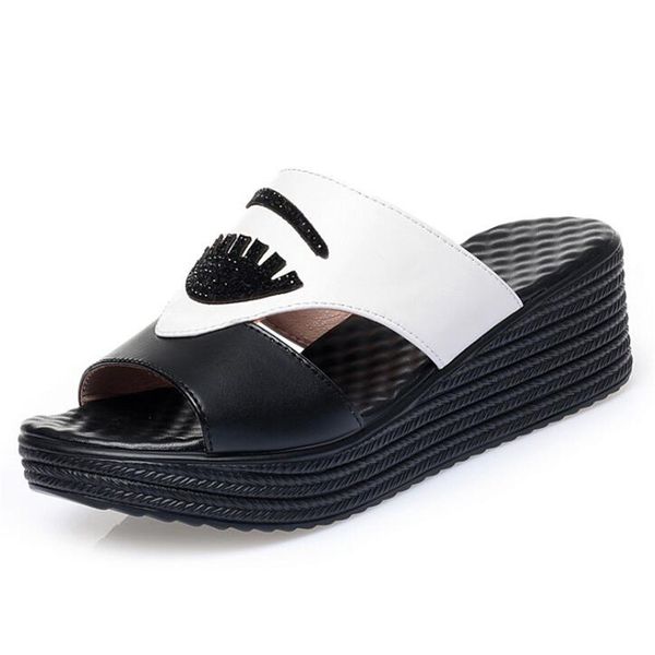 2020 new summer genuine leather sandals slippers thick bottom wedge sandals non-slip comfort fashion women, Black
2020 new summer genuine leather sandals slippers thick bottom wedge sandals non-slip comfort fashion women, Black