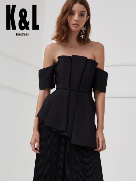 k&l kylen summer 2020 new custom made black mercerized texture women's pleated stitching shirt slim strapless tube top, White
k&l kylen summer 2020 new custom made black mercerized texture women's pleated stitching shirt slim strapless tube top, White