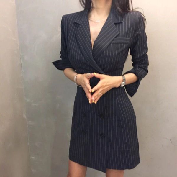 womens fall striped long sleeve blazer jackets double breasted slim blazer v-neck office casual long blazers, White;black
womens fall striped long sleeve blazer jackets double breasted slim blazer v-neck office casual long blazers, White;black
