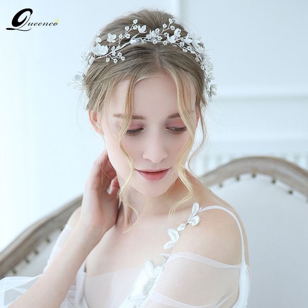 tiara silver hair ornaments wedding hair accessories crown bridal headband white porcelain flower jewelry women's decorations, Golden;white
tiara silver hair ornaments wedding hair accessories crown bridal headband white porcelain flower jewelry women's decorations, Golden;white