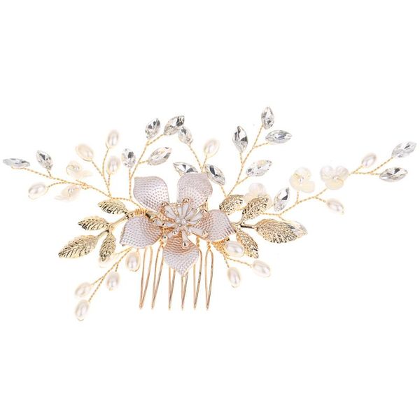 1 pc floral hair comb artificial pearl rhinestone hair comb accessories bridal decoration for wedding (golden, Golden;white
1 pc floral hair comb artificial pearl rhinestone hair comb accessories bridal decoration for wedding (golden, Golden;white