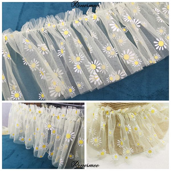 1yard new fashion cuffs collar decoration soft yellow daisy mesh pleated wrinkled ruffle cute lace mesh skirt accessories 15cm, Pink;blue
1yard new fashion cuffs collar decoration soft yellow daisy mesh pleated wrinkled ruffle cute lace mesh skirt accessories 15cm, Pink;blue