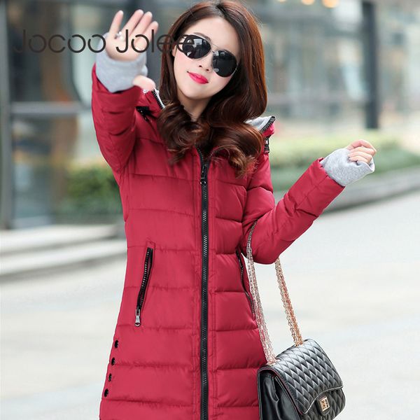 jocoo jolee women parka winter long coat plus size warm hooded padded coat casual jacket candy color wadded jaqueta feminina, Black
jocoo jolee women parka winter long coat plus size warm hooded padded coat casual jacket candy color wadded jaqueta feminina, Black