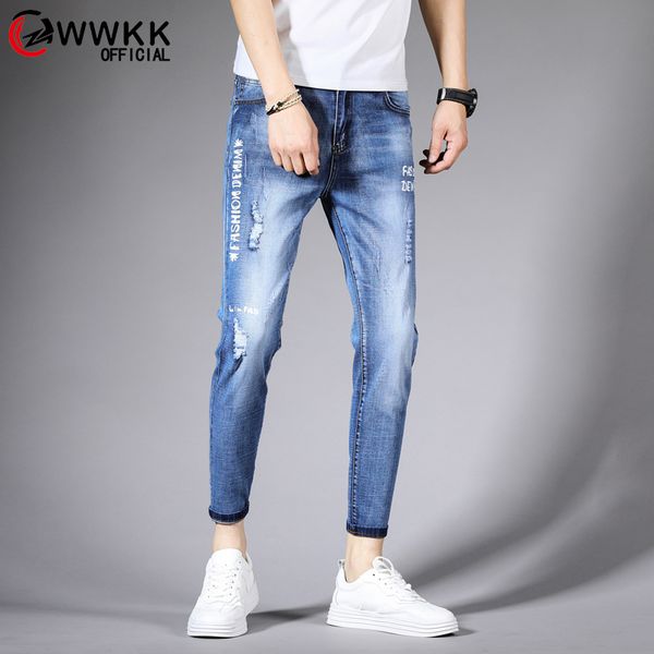 wwkk 2020 summer men's jeans solid color loose classic casual jeans men straight slim fashion beam foot denim trousers male, Blue
wwkk 2020 summer men's jeans solid color loose classic casual jeans men straight slim fashion beam foot denim trousers male, Blue