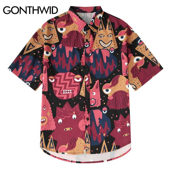 gonthwid cartoon graffiti print hawaiian beach shirts summer casual short sleeve shirt male fashion hip hop streetwear shirts, White;black
gonthwid cartoon graffiti print hawaiian beach shirts summer casual short sleeve shirt male fashion hip hop streetwear shirts, White;black