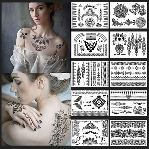 black and white henna lace tattoo stickers black henna arm tattoo stickers temporary waterproof lace body
black and white henna lace tattoo stickers black henna arm tattoo stickers temporary waterproof lace body