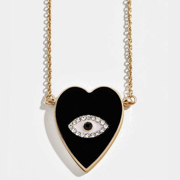 2019 new evil eye heart crystal gold necklace for women girls shining rhinestone statement necklace engagement jewelry gifts, Silver
2019 new evil eye heart crystal gold necklace for women girls shining rhinestone statement necklace engagement jewelry gifts, Silver