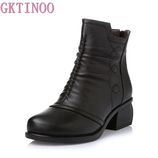gktinoo 2019 new arrivals autumn winter women ankle boots genuine leather short booties large size boots women with fur shoes, Black
gktinoo 2019 new arrivals autumn winter women ankle boots genuine leather short booties large size boots women with fur shoes, Black