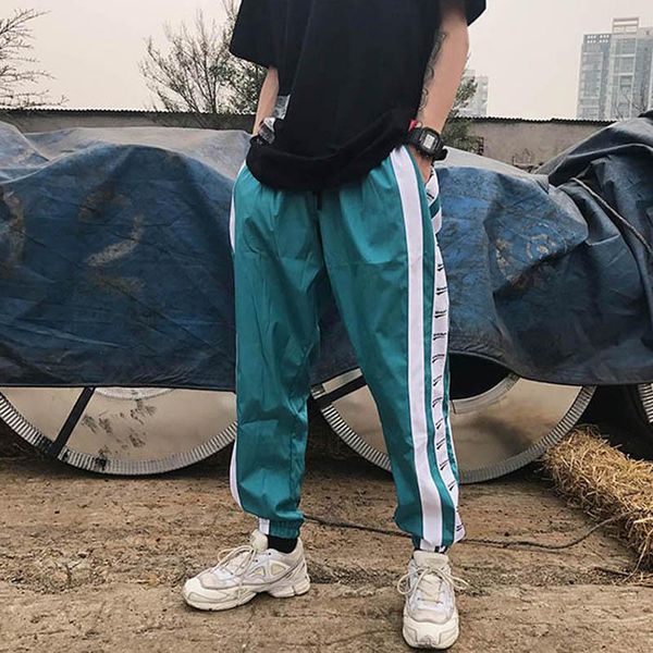 wide side stripe pants jogger men harajuku sweatpants fashion casual trousers hip hop pants streetwear track, Black
wide side stripe pants jogger men harajuku sweatpants fashion casual trousers hip hop pants streetwear track, Black