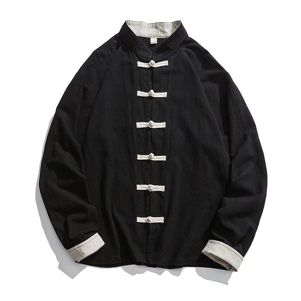 chinese style man windbreaker 2020 mens casual pocket black solid bomber jacket male fashion button retro fashions jacket men, Black;brown
chinese style man windbreaker 2020 mens casual pocket black solid bomber jacket male fashion button retro fashions jacket men, Black;brown