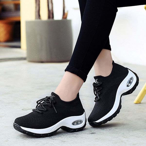 women sneakers 2019 new breathable mesh woman shoes convenient slip-on air cushion casual ladies shoes woman tenis feminino, Black
women sneakers 2019 new breathable mesh woman shoes convenient slip-on air cushion casual ladies shoes woman tenis feminino, Black