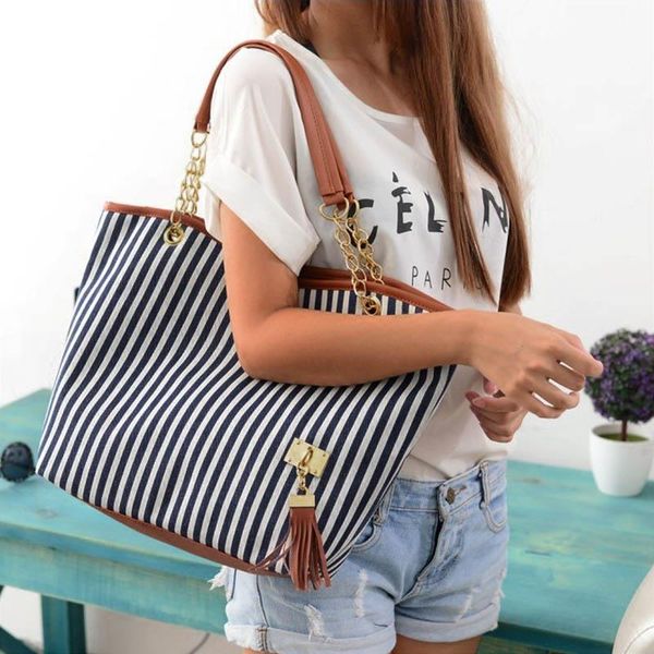 fashion 2019 womens canvas handbags girls tote large capacity colorful stripe satchel beach shoulder shopping bags with tassel
fashion 2019 womens canvas handbags girls tote large capacity colorful stripe satchel beach shoulder shopping bags with tassel