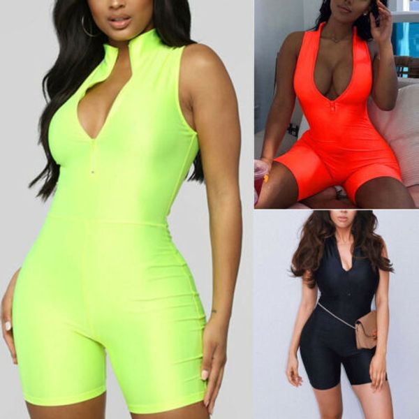 fitness sporty active wear sleeveless playsuit athleisure neon color women zipper biker bodybuilding jumpsuits 2019 hot, Black;white
fitness sporty active wear sleeveless playsuit athleisure neon color women zipper biker bodybuilding jumpsuits 2019 hot, Black;white