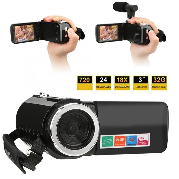 

3 inch lcd screen 18x digital zoom high definition dv camera camcorder video recorder portable toy camera kids/baby