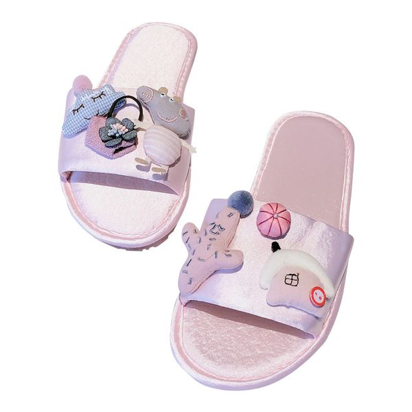 cute cartoon pattern silk home shoes women flat slippers women slides new fashion comfortable non-slip wwomens bedroom slippers, Black
cute cartoon pattern silk home shoes women flat slippers women slides new fashion comfortable non-slip wwomens bedroom slippers, Black