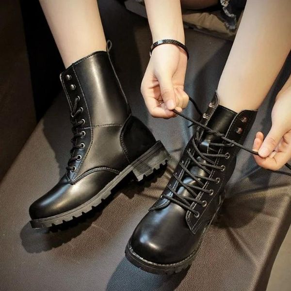 factory wholesale pu leather short boots classical women mid-calf ankle boots ladies flat shoes, Black
factory wholesale pu leather short boots classical women mid-calf ankle boots ladies flat shoes, Black