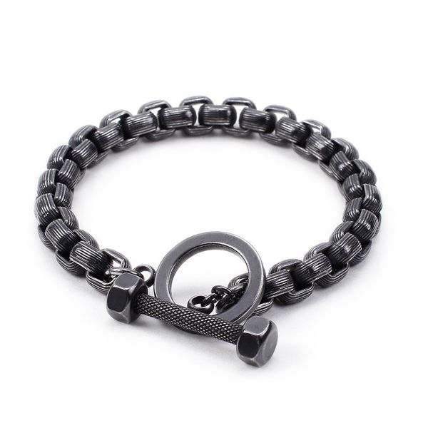 2019 vintage black stainless steel box link chain bracelet fitness bracelet 8mm 8.55'' xmas gifts jewelry ing
2019 vintage black stainless steel box link chain bracelet fitness bracelet 8mm 8.55'' xmas gifts jewelry ing