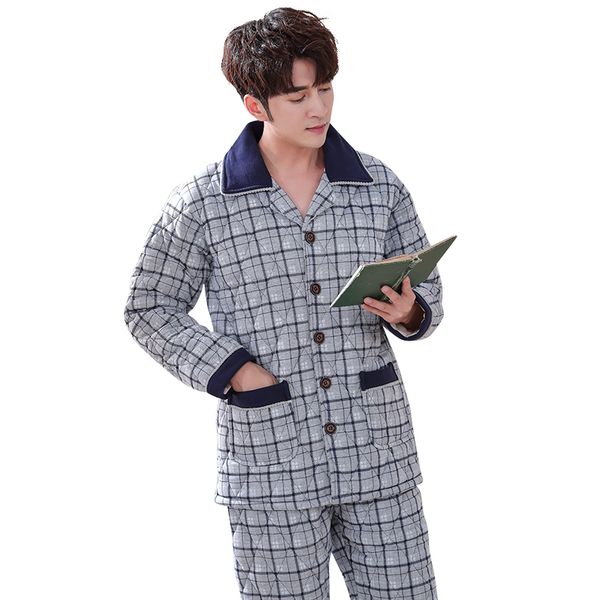 winter men three layers quilted pyjamas thick cotton sleepwear plus size xxxl stitching pajamas male warm loungewear #no static#, Black;brown
winter men three layers quilted pyjamas thick cotton sleepwear plus size xxxl stitching pajamas male warm loungewear #no static#, Black;brown