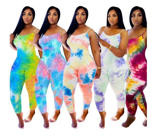 women jumpsuits tie dyed brand gradient vest summer plus size 3xl fashion rompers sleeveless skinny bodysuits casual leggings ty6023, Black
women jumpsuits tie dyed brand gradient vest summer plus size 3xl fashion rompers sleeveless skinny bodysuits casual leggings ty6023, Black
