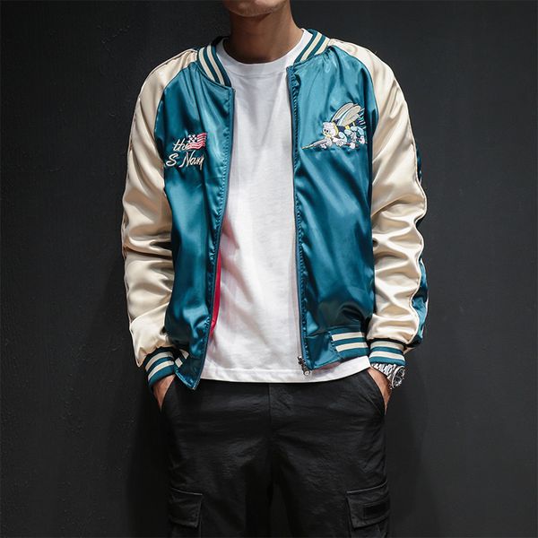2019 two sides luxury embroidery bomber jacket smooth men sukajan yokosuka souvenir jacket streetwear hip hop baseball, Black;brown
2019 two sides luxury embroidery bomber jacket smooth men sukajan yokosuka souvenir jacket streetwear hip hop baseball, Black;brown