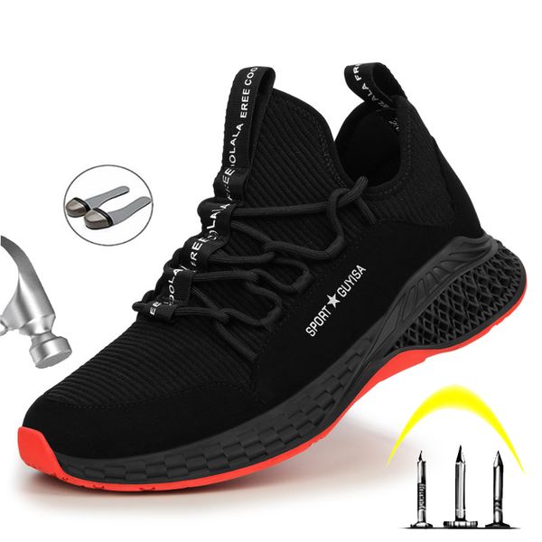 steel head safety shoes men's and women's summer breathable mesh work shoes outdoor wear-resistant non-slip construction, Black
steel head safety shoes men's and women's summer breathable mesh work shoes outdoor wear-resistant non-slip construction, Black