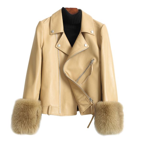 real genuine leather jacket fur sleeve sheepskin down coat autumn winter coat women clothes 2019 korean vintage zt3271, Black
real genuine leather jacket fur sleeve sheepskin down coat autumn winter coat women clothes 2019 korean vintage zt3271, Black