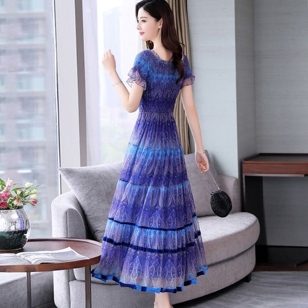 2020 new summer women short sleeve off shoulder female bohemian maxi dress lady slim pleated beach long dresses vestidos s87, Black;gray
2020 new summer women short sleeve off shoulder female bohemian maxi dress lady slim pleated beach long dresses vestidos s87, Black;gray