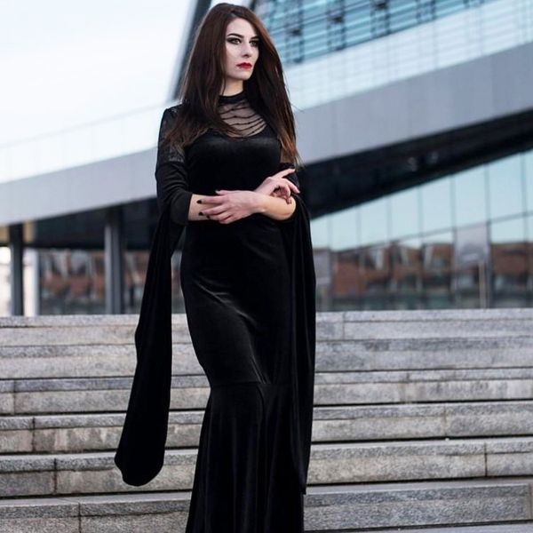 unique design special occasion dresses black tulle jewel neck evening dress long sleeve floor length mermaid dress, Black;red
unique design special occasion dresses black tulle jewel neck evening dress long sleeve floor length mermaid dress, Black;red
